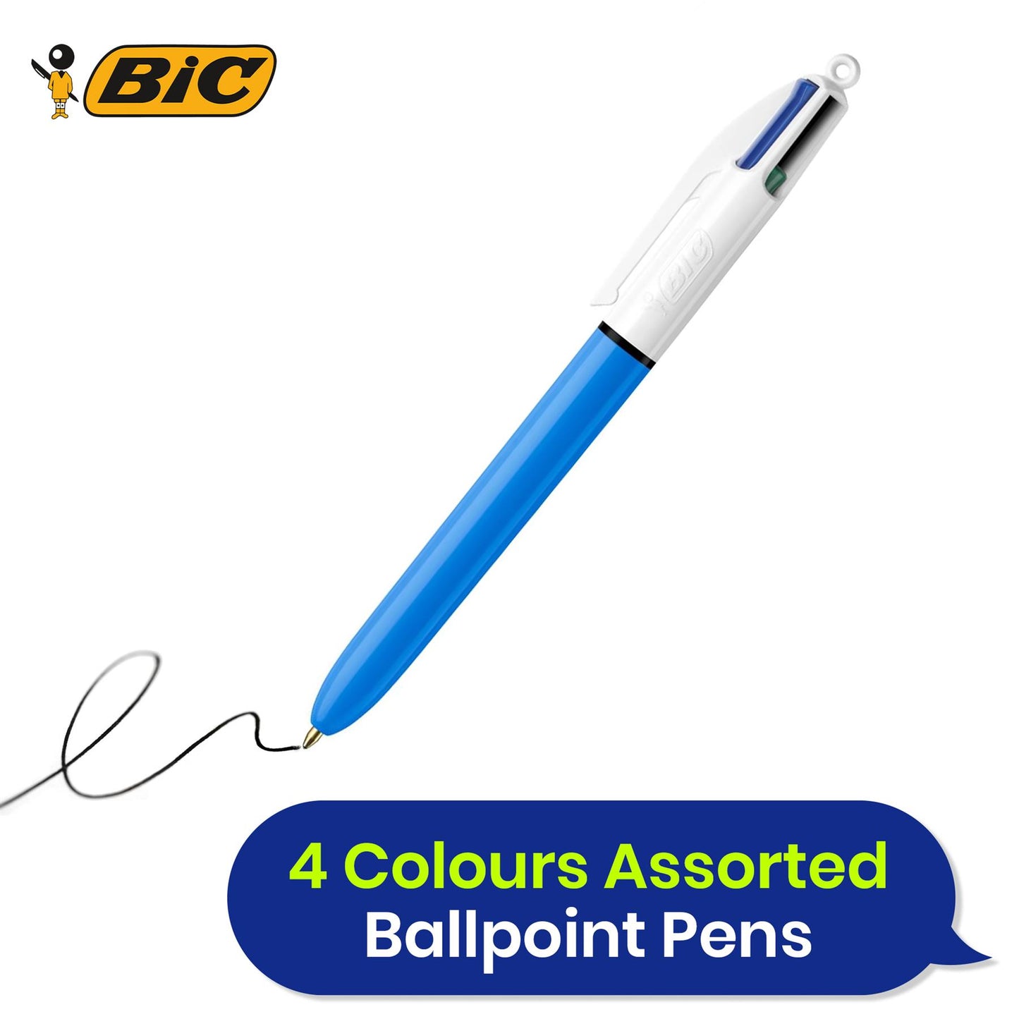 BIC 12x Matic Pencils & 4 Colours Pen with HB Lead & 6x 4 Colours Assorted Pens