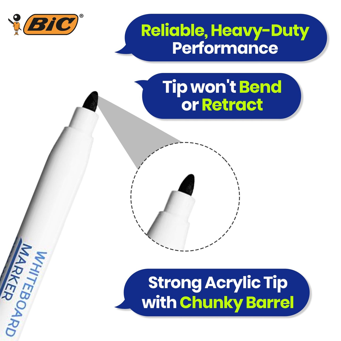 3x Tipp-Ex Mini Pocket Correction, 4x BIC Whiteboard Markers & 3x BIC Permanent Markers Bundle