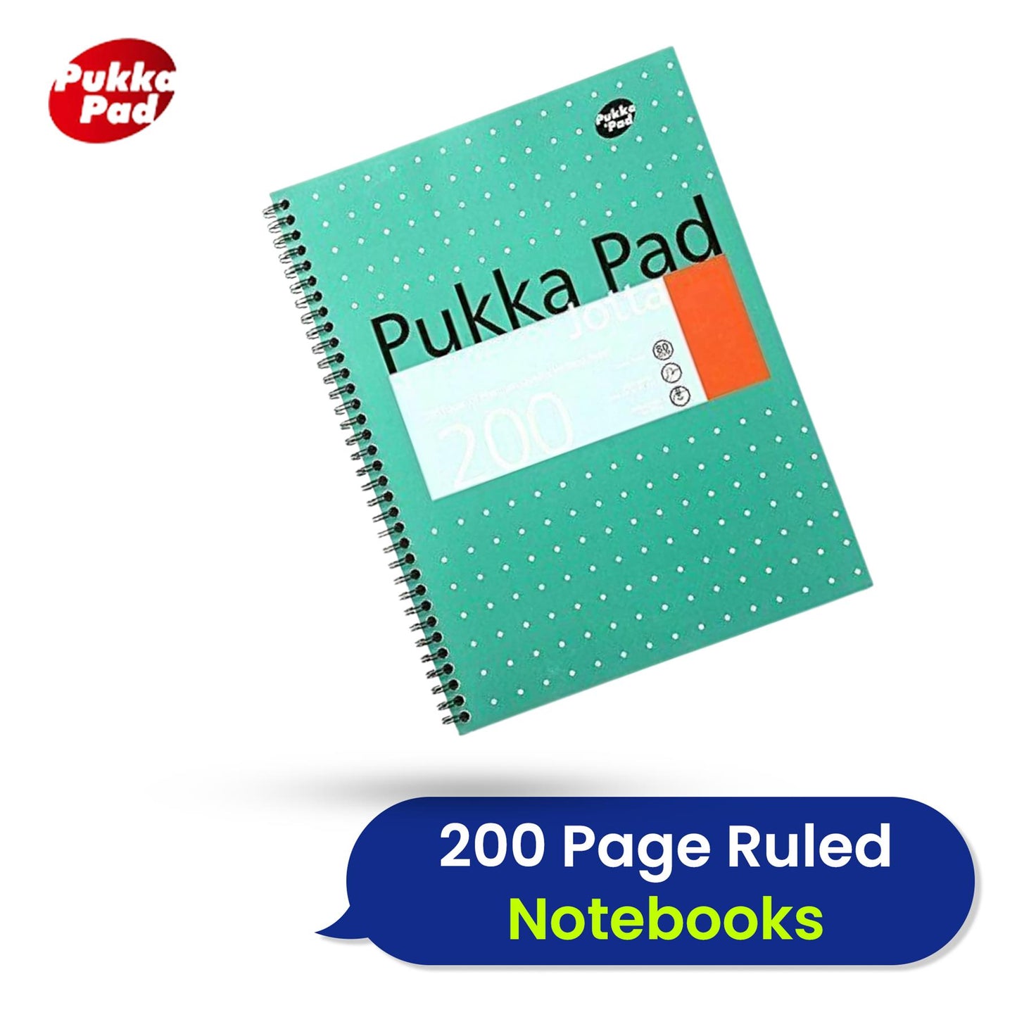 6x Pukka Pads Notebook Wirebound Jotta 80gsm Ruled 200 Pages, 3x BIC Gel Pens & 4x Highlighters Perfect for School & Work