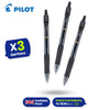 Pilot G-207 Retractable Gel Rollerball Medium Value Pack Black (Pack of 3) + Pilot G2-07 Refill - Medium - Black - Pack of 3