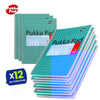 Pukka Pad A4+ Metallic Jotta Book, 200 Pages, 8mm Lined Green, 80 GSM, Wirebound & Perforated for School & Office Use