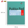 Pukka Pad 3x A4 Notebook 200 Pages & 20x BIC Cristal Fun Purple 1.6mm Pens