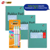 Pukka Pad 3x A4 Jotta Notebook & 3x BIC 4 Colours Fun Pens 1.0mm Medium Tip Ideal for School and Office Use