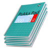 Pukka Pad A4+ Metallic Jotta Book, 200 Pages, 8mm Lined Green, 80 GSM, Wirebound & Perforated for School & Office Use