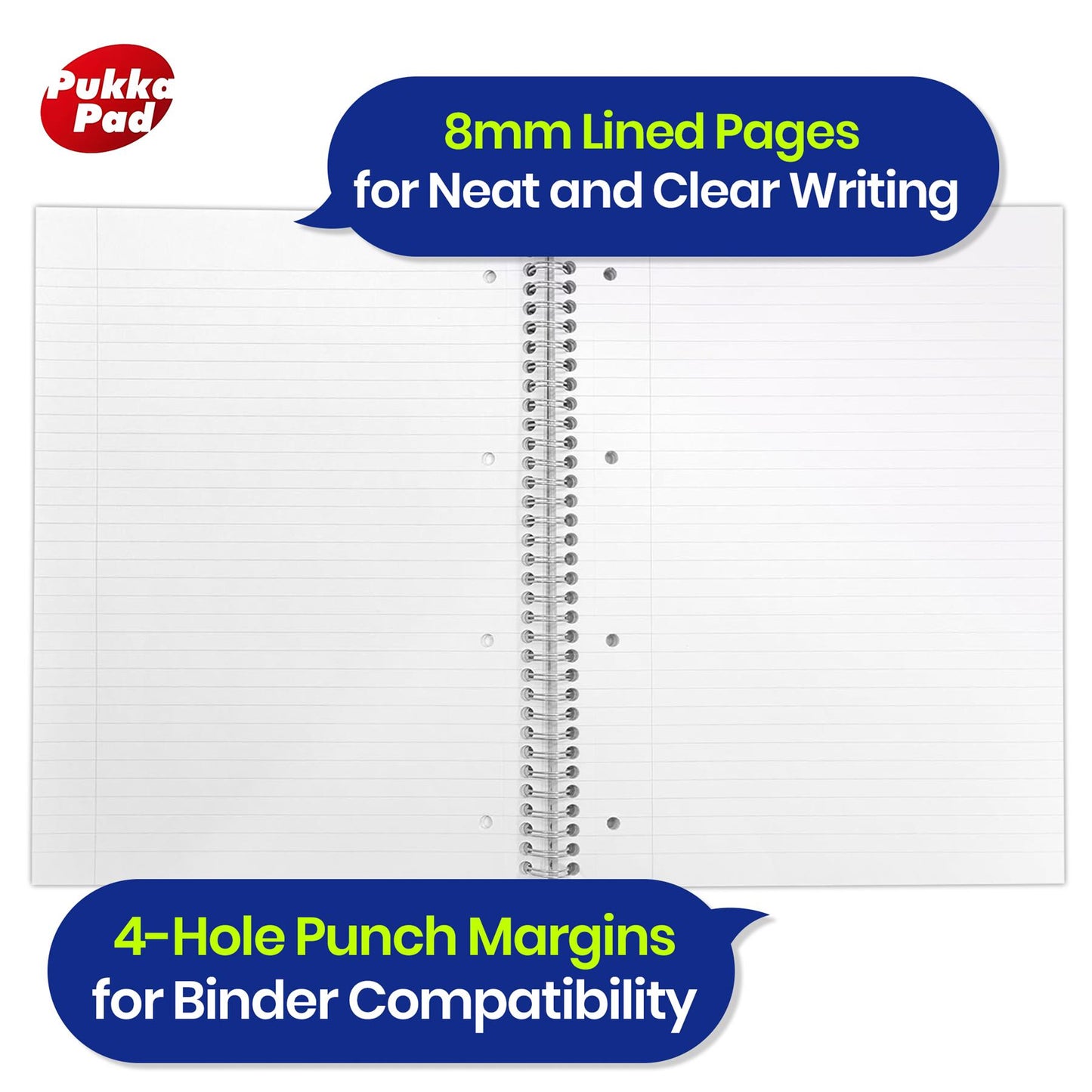 3x Pukka Pad A5 & A4 Jotta Books 3 Packs, Green, Perforated Edges, Ideal for Note Taking