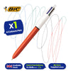 Bic 4-Colours Original Fine Ballpoint Pen 1.0mm Tip - Single Pen