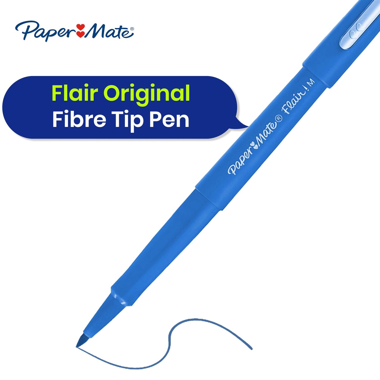 Papermate Flair Felt-Tip Pens Bundle, 4x Red, 4x Green, 5x Blue & 5x Black for Smooth & Vibrant Writing