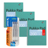 Pukka Pad 3x A4 Jotta Notebook & 3x Pilot G-Tec C4 Gel Rollerball Pen Ideal for School and Office Use