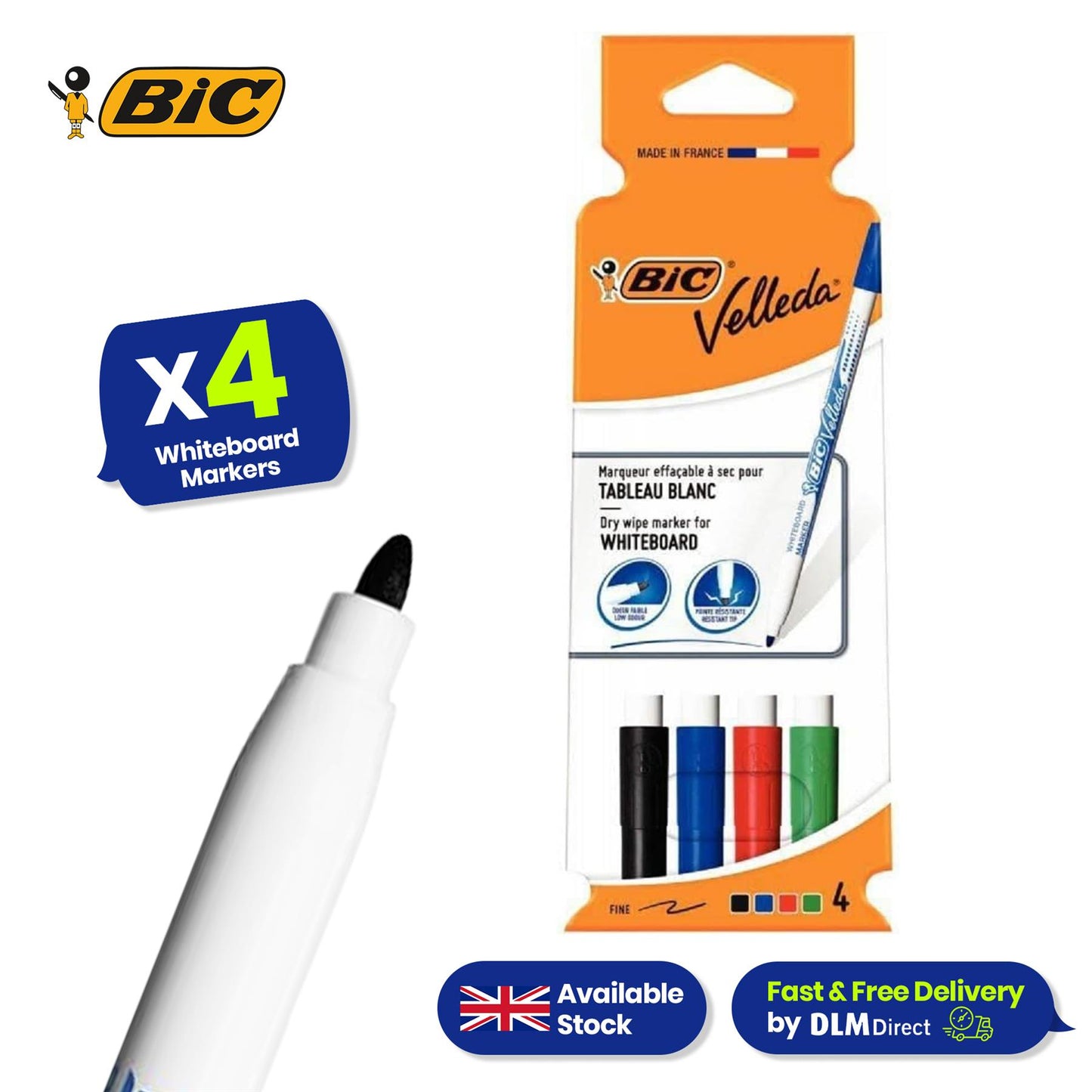 3x Tipp-Ex Mini Pocket Correction, 4x BIC Whiteboard Markers & 3x BIC Permanent Markers Bundle