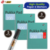 Pukka Pad, A4 Metallic Jotta Book 3 Pack + BIC Marking 2000 ECOlutions Permanent Bullet Tip Markers - Black, (Pack of 3)