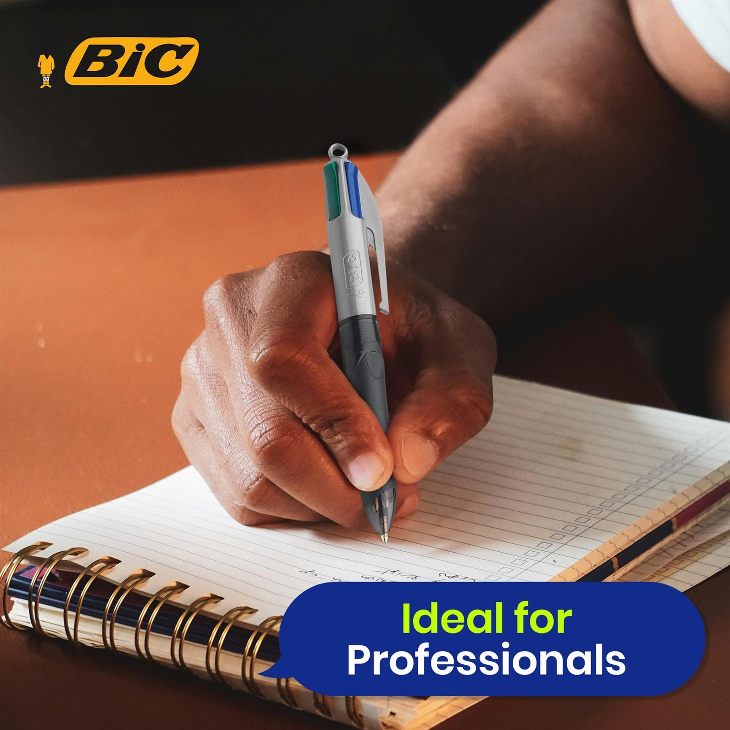 Bic 4-Colours Grip Pro Ballpoint - Single Pen