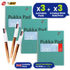 Pukka Pad 3x A4 Jotta Notebook & BIC 4 Colours Pens Rose Gold Pack of 3 Ideal for School and Office Use