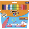 BIC Kids Visacolor XL ECOlutions Colouring Pens Assorted - Pack of 12 - 1 to 5 Packs