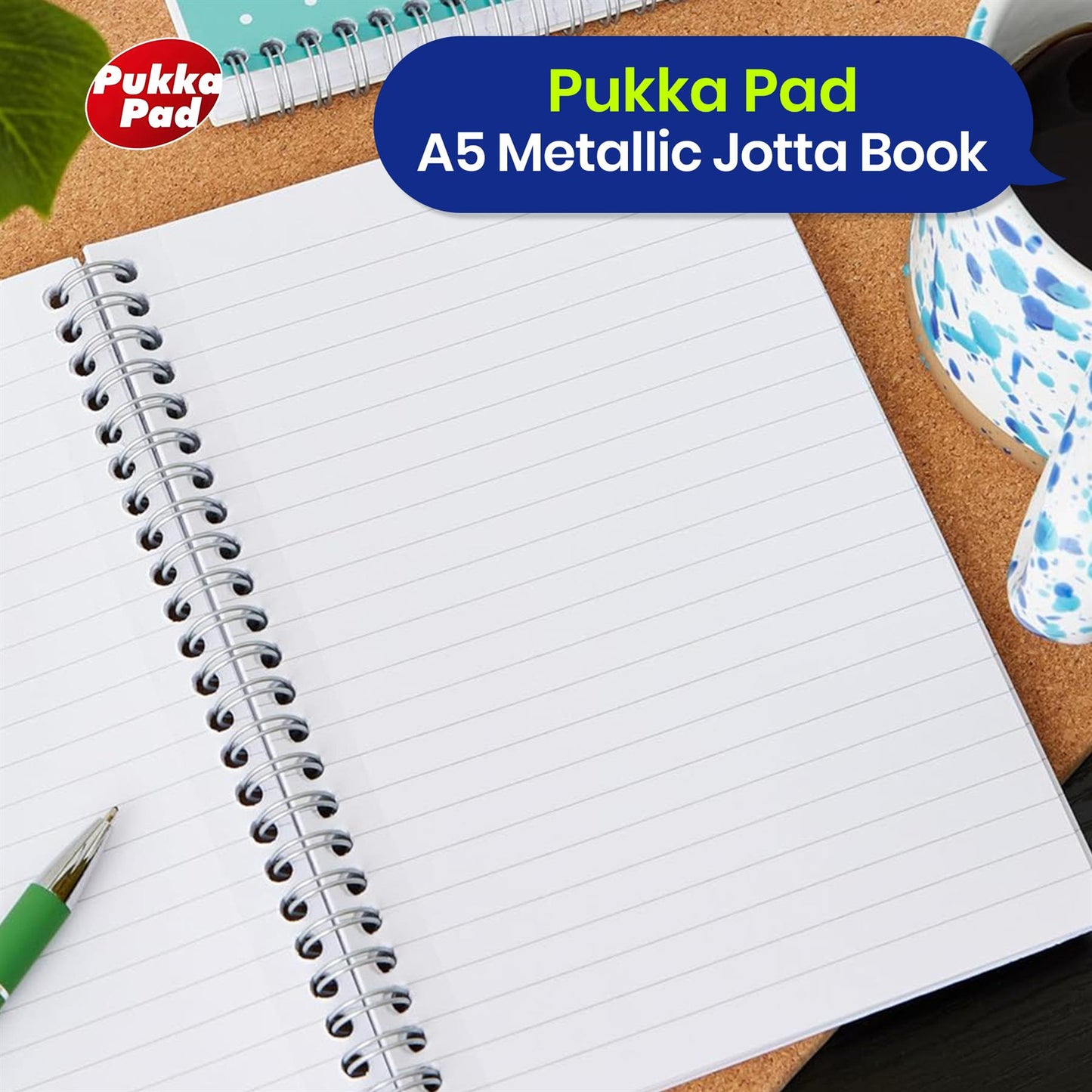 3x Pukka Pad A5 & A4 Jotta Books 3 Packs, Green, Perforated Edges, Ideal for Note Taking