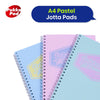 Pukka Pad Pastel Jotta Pad, A4, Pack of 3 + BIC Cristal Multi Colour Ballpoint Pens pack of 20