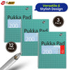 Pukka Pad, A4 Metallic Jotta Book 3 Pack � 21 x 30cm + BIC 4 Colours Multifunctional Ballpoint Pen and HB Pencil Combo - Set of 12