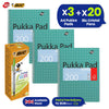 3x Pukka Pad Notebooks & 20x BIC Cristal Fun Lime Green Pens for School & Office Use