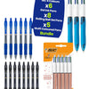 PILOT G2, Black, 8-Pack + BIC 4 Colours Rose Gold Pen, Multi Coloured Pens All In One,5 Pens Per Pack, 1 Pack + PILOT Pen 2605 G2 Blue (Pack of 6) + BIC 4 Colours Retractable Ballpoint Pens, Blue, Pack Of 3