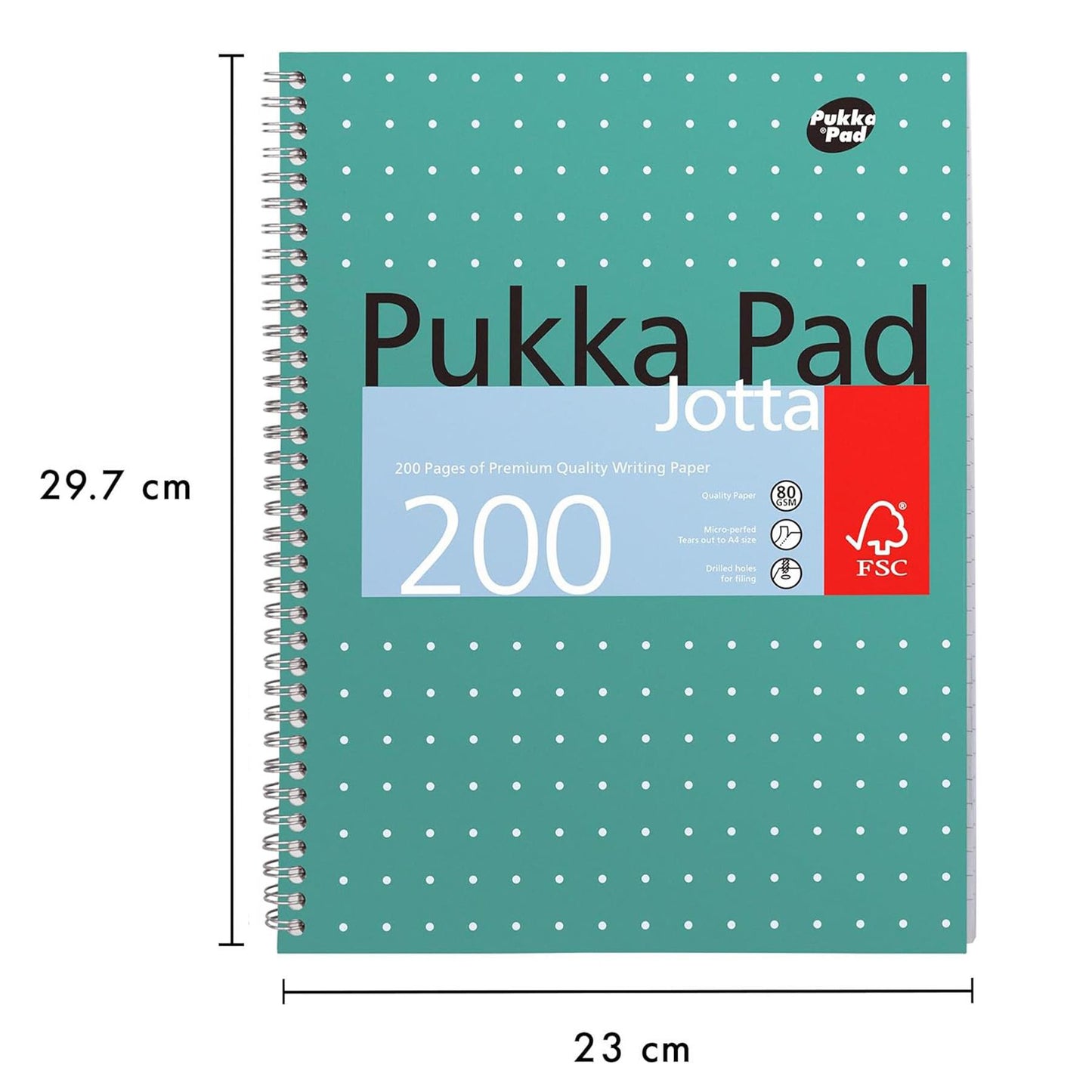 Pukka Pad 3x A4 Jotta Notebook & BIC 4 Colours Pro Ballpoint Pens 1.0mm Medium Tip Ideal for School and Office Use