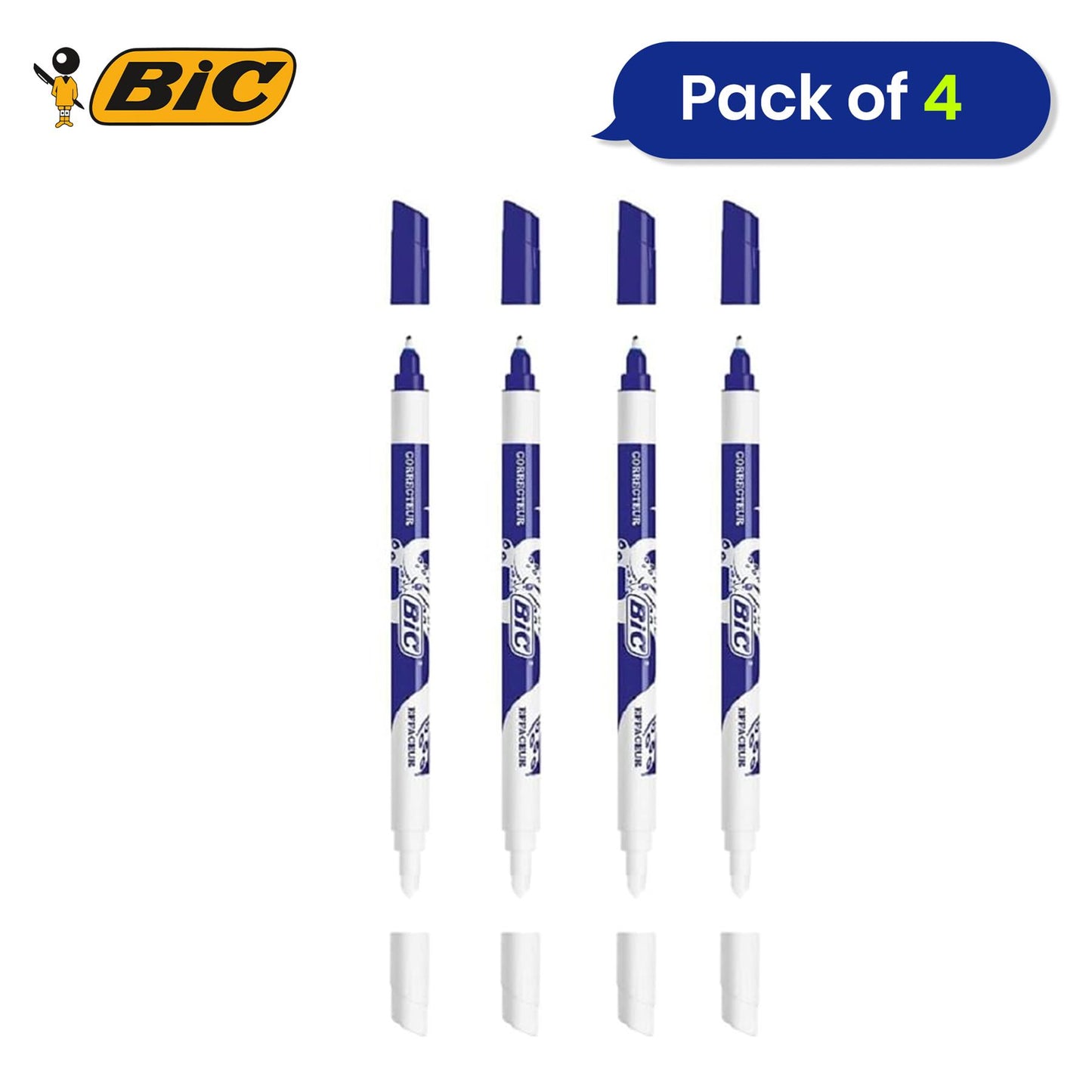 BIC Cristal Fun Ballpoint Pens 20 Pack with Ink Killer Erasers 4 Pack & Paper Mate Flair Pens 4 Pack for School & Office