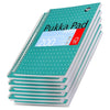 Pukka Pad A4+ Metallic Jotta Book, 200 Pages, 8mm Lined Green, 80 GSM, Wirebound & Perforated for School & Office Use