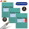 Pukka Pad 3x A4 Jotta Notebook & BIC Cristal Fun Ballpoint Pens Pack of 20 Ideal for School and Office Use