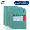 Pukka Pads A5 Notebook 6-Pack, 200 Pages, Tipp-Ex Mini Pocket Mouse 3-Pack & BIC 4 Multi-Colour Pens