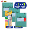 Pukka Pad, A4 Metallic Jotta Book 3 Pack � 21 x 30cm + BIC 4 Colours Shine Pens, Multicoloured Pen, Retractable Ballpoint Pens, Biro Pens, Medium 1.0mm, Green, Blue, Black, Red, 3 Pens Per Pack, 1 Pack