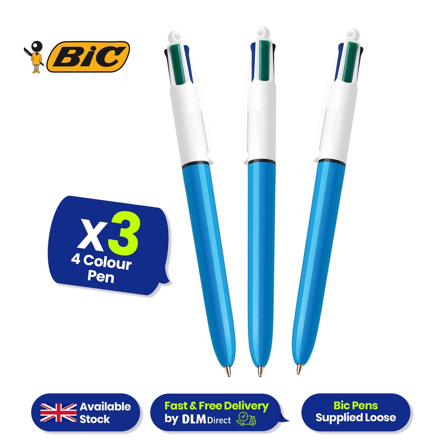 3x BIC 4 Colours Medium Point & 3x BIC Pro Ballpoint & 3x Gel-ocity Black & 3x BIC 4 Colours Grip, 0.4 mm Pens