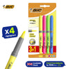 BIC 18 Kids Colouring Pencils, 3 Four-Colour Retractable Ballpoint Pens, & 4 Grip Highlighters for School & Office