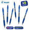 PILOT G2, Black, 8-Pack + BIC 4 Colours Rose Gold Pen, Multi Coloured Pens All In One,5 Pens Per Pack, 1 Pack + PILOT Pen 2605 G2 Blue (Pack of 6) + BIC 4 Colours Retractable Ballpoint Pens, Blue, Pack Of 3