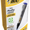 BIC Marking 2000 ECOlutions Permanent Bullet Tip Markers Blue - Box of 12 - 1 to 5 Packs