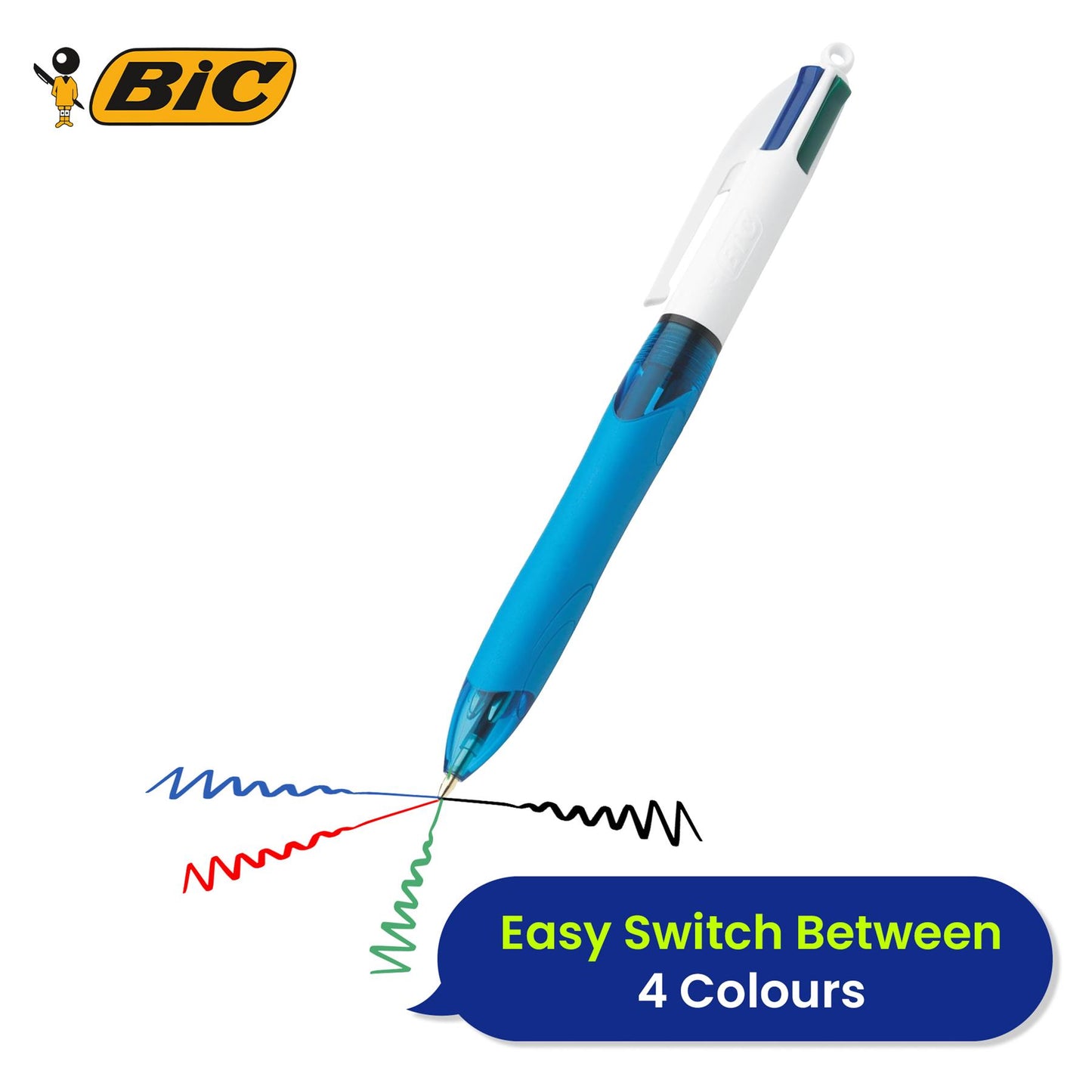 3x BIC 4 Colours Medium Point & 3x BIC Pro Ballpoint & 3x Gel-ocity Black & 3x BIC 4 Colours Grip, 0.4 mm Pens