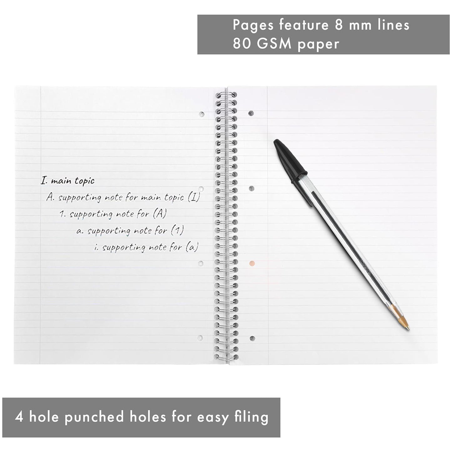 Pukka Pad 3x A4 Jotta Notebook 200 Pages & 10x BIC Cristal Original Ballpoint