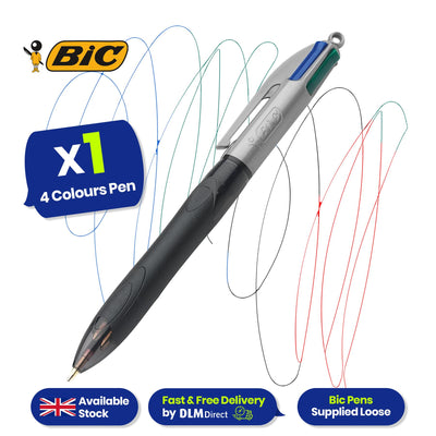 Bic 4-Colours Grip Pro Ballpoint - Single Pen