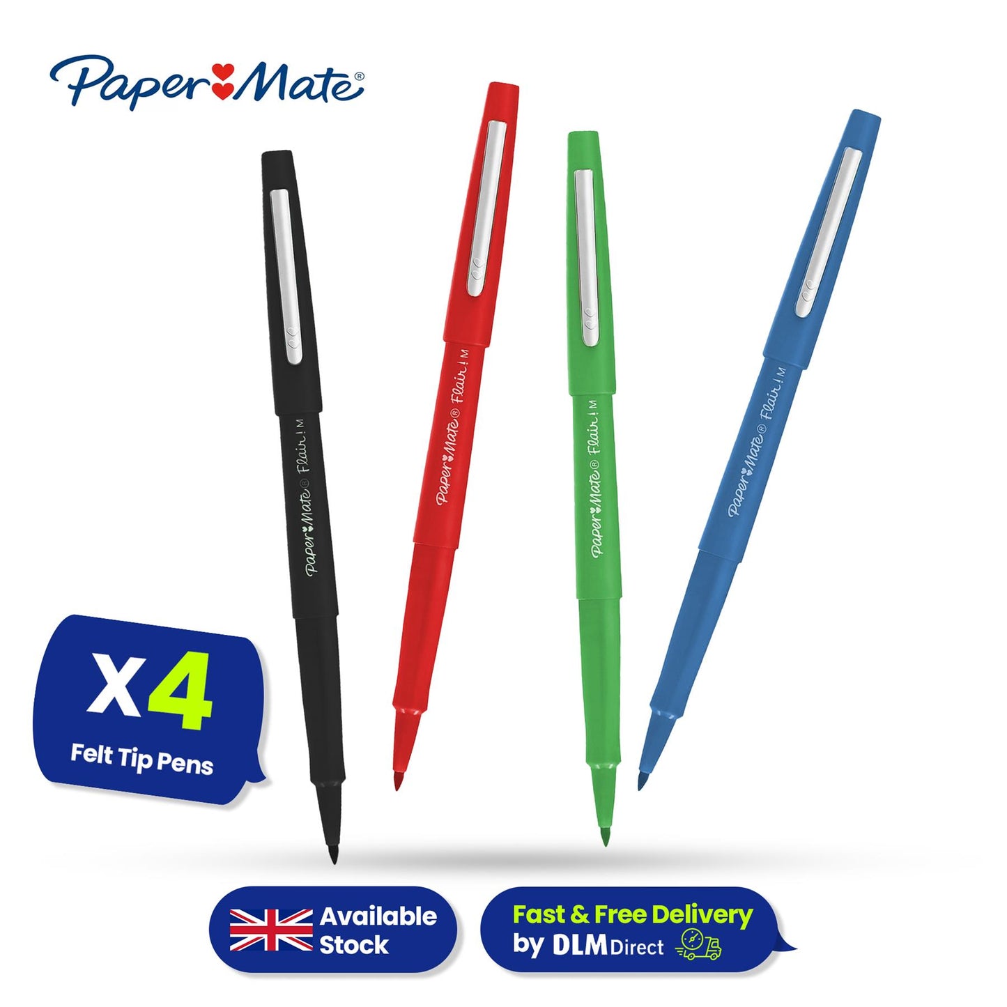 3x Pukka Jotta 200 Pages Colour & BIC Highlighter Grip 4 Pack & Paper Mate Flair 4 Pack & BIC 4-Colour Grip 3 Pack