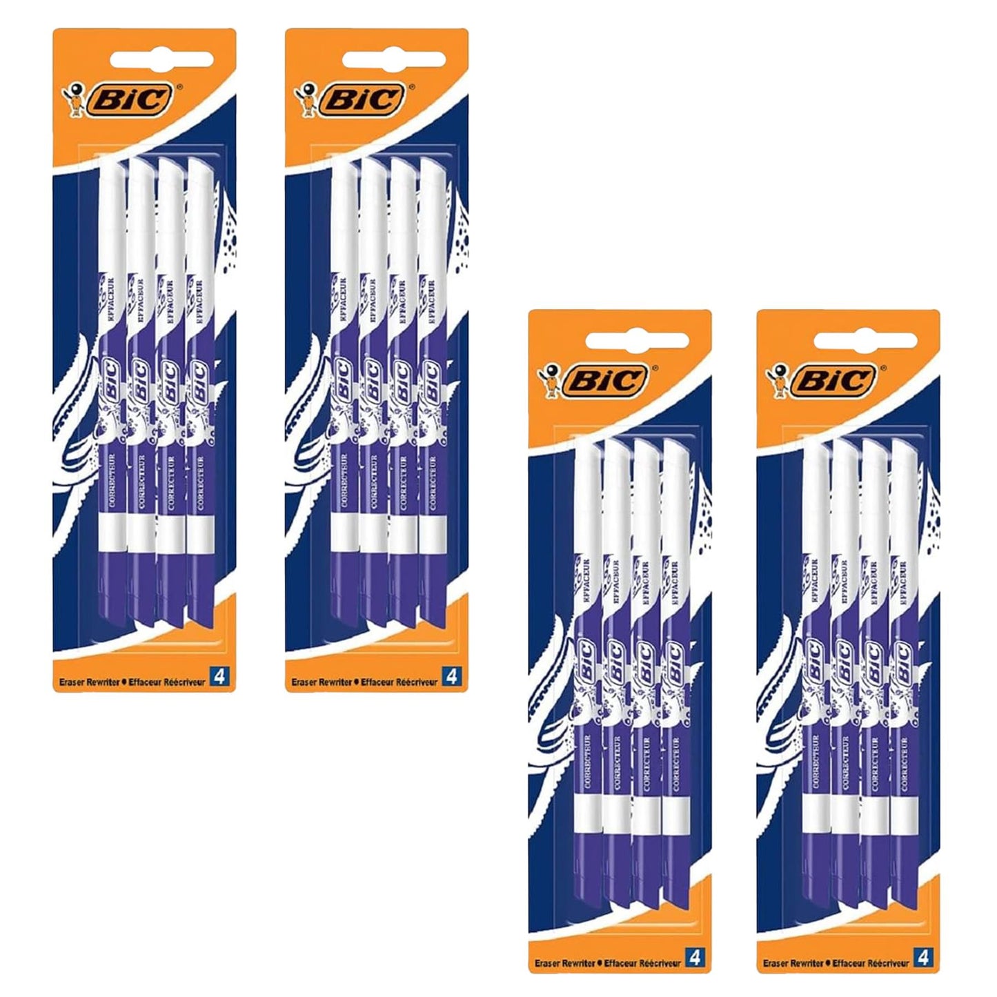 BIC Dual Tip Ink Eraser Rubber with Precision Ink Removal for Home & Office