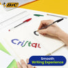 BIC Cristal Original Ballpoint Pens, Fine 1.0mm, 10 Assorted Colours, Comfortable Grip for School and Office