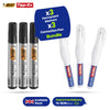 BIC Tipp-Ex Correction Fluid 3 Pack White & BIC Marking 2300 Permanent Marker 3 Pack Black