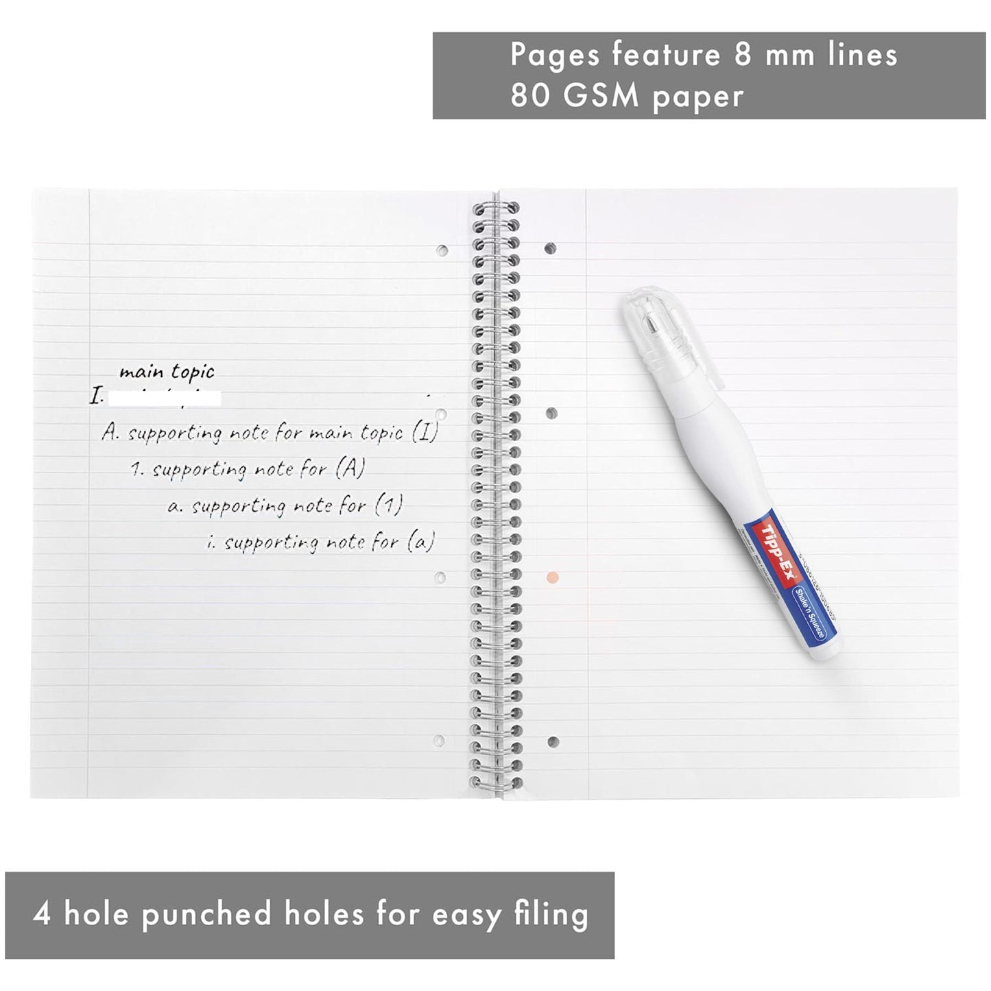 Pukka Pad 3x A4 Jotta Notebook & 3x TIPP-Ex Shake n Squeeze Correction Pens Ideal for School and Office Use