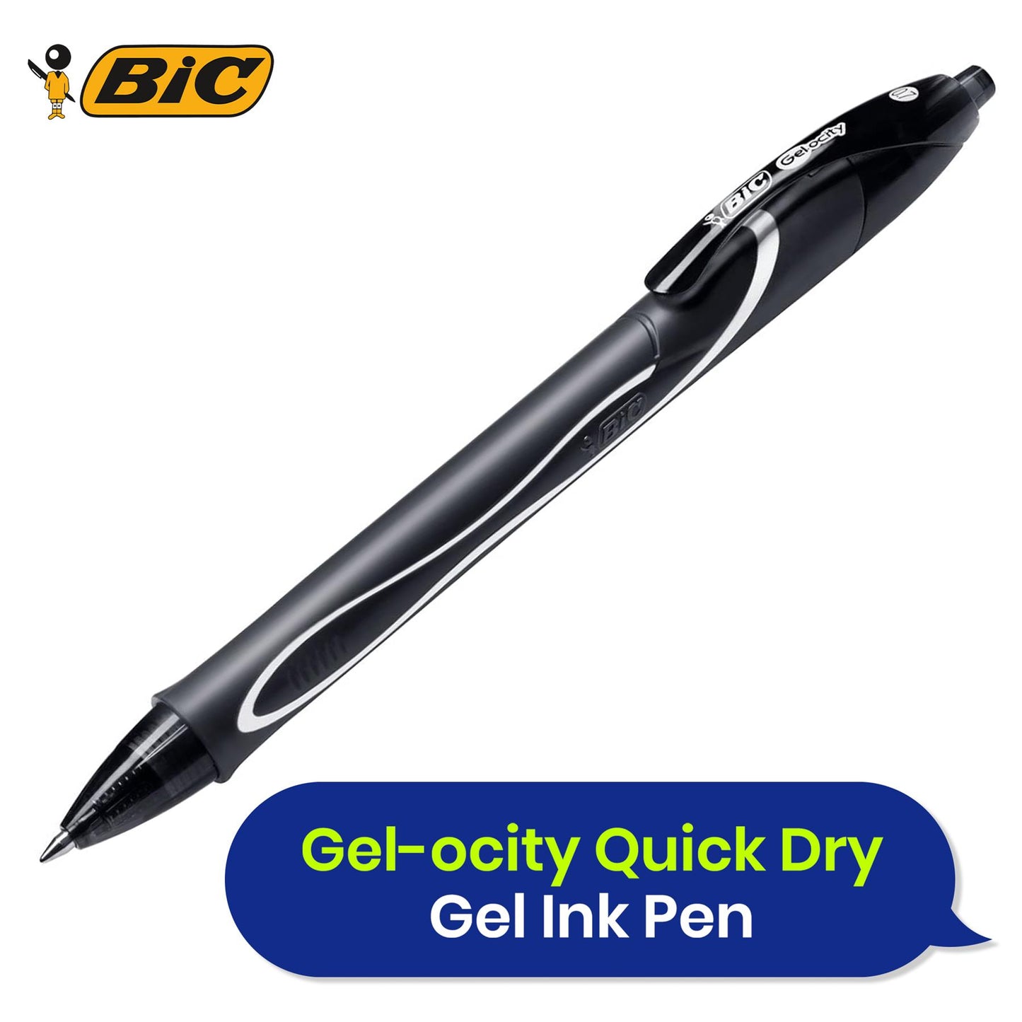 3x BIC 4 Colours Medium Point & 3x BIC Pro Ballpoint & 3x Gel-ocity Black & 3x BIC 4 Colours Grip, 0.4 mm Pens