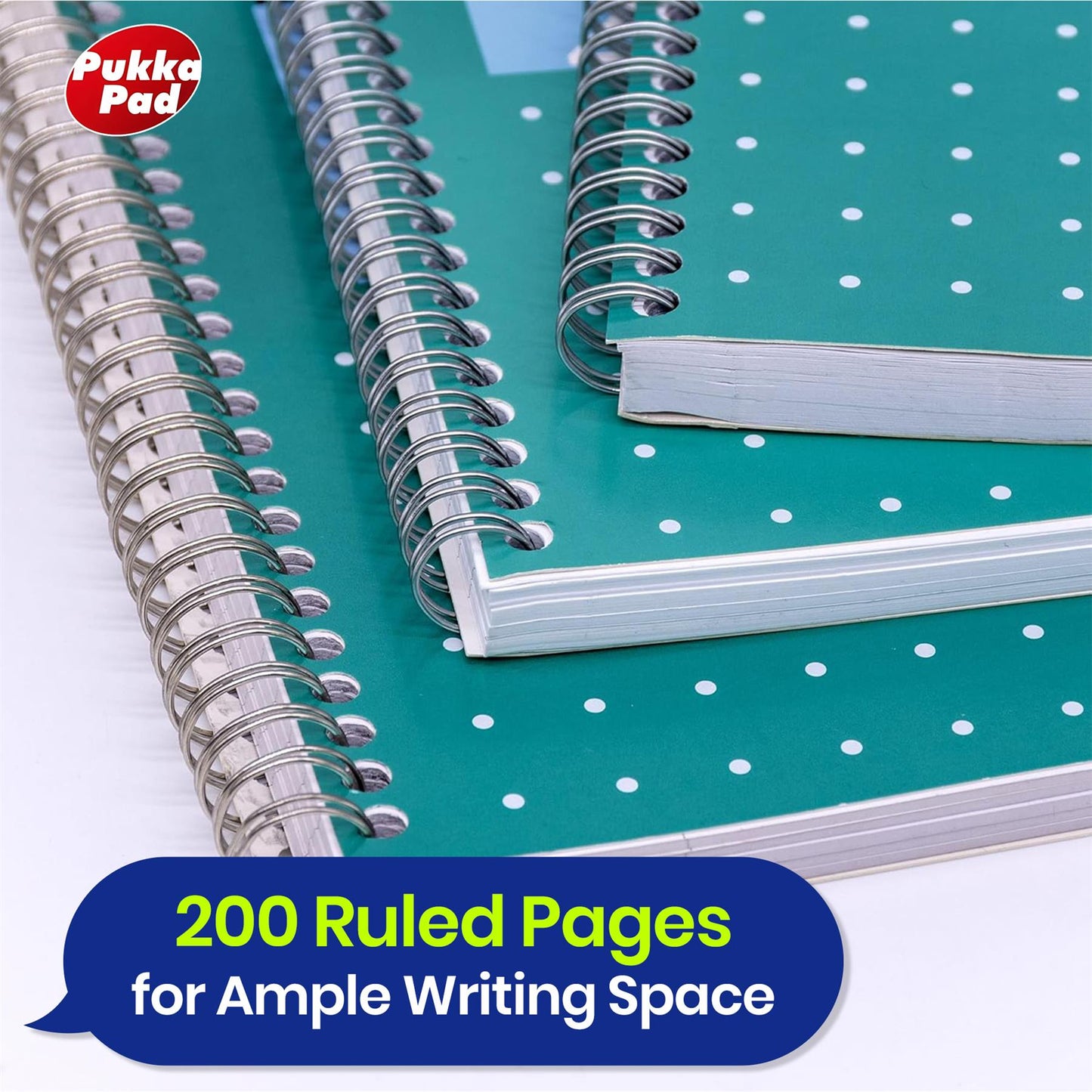 3x Pukka Pad A5 & A4 Jotta Books 3 Packs, Green, Perforated Edges, Ideal for Note Taking