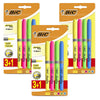 BIC Briteliner Grip Highlighters - Yellow/Blue/Green/Pink (Pack of 4)