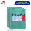 3x Pukka Pad A5 & A4 Jotta Books 3 Packs, Green, Perforated Edges, Ideal for Note Taking