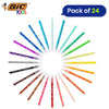 BIC Kids Felt Tip Pens with Medium Blocked Tip 24 Colours