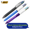 3x Pilot G2 Violet Gel Pen & 3x BIC Grip 4 Colour Retractable Pens Perfect Pack for Students & Pros