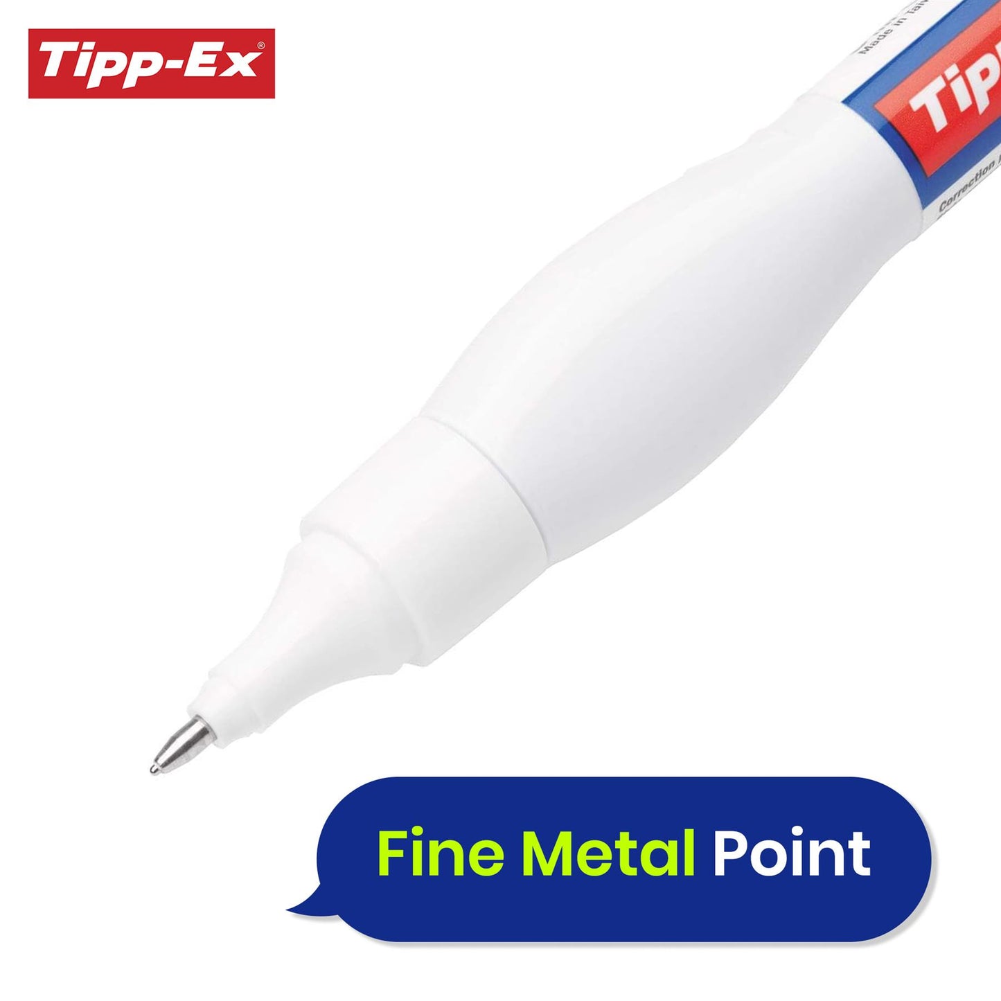 BIC Cristal 10 Pack Ballpoint Pens & 1Pcs Tipp-Ex Shake'n Squeeze Quick-Drying Correction Pen