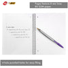 Pukka Pad 3x A4 Notebook 200 Pages & 20x BIC Cristal Fun Purple 1.6mm Pens