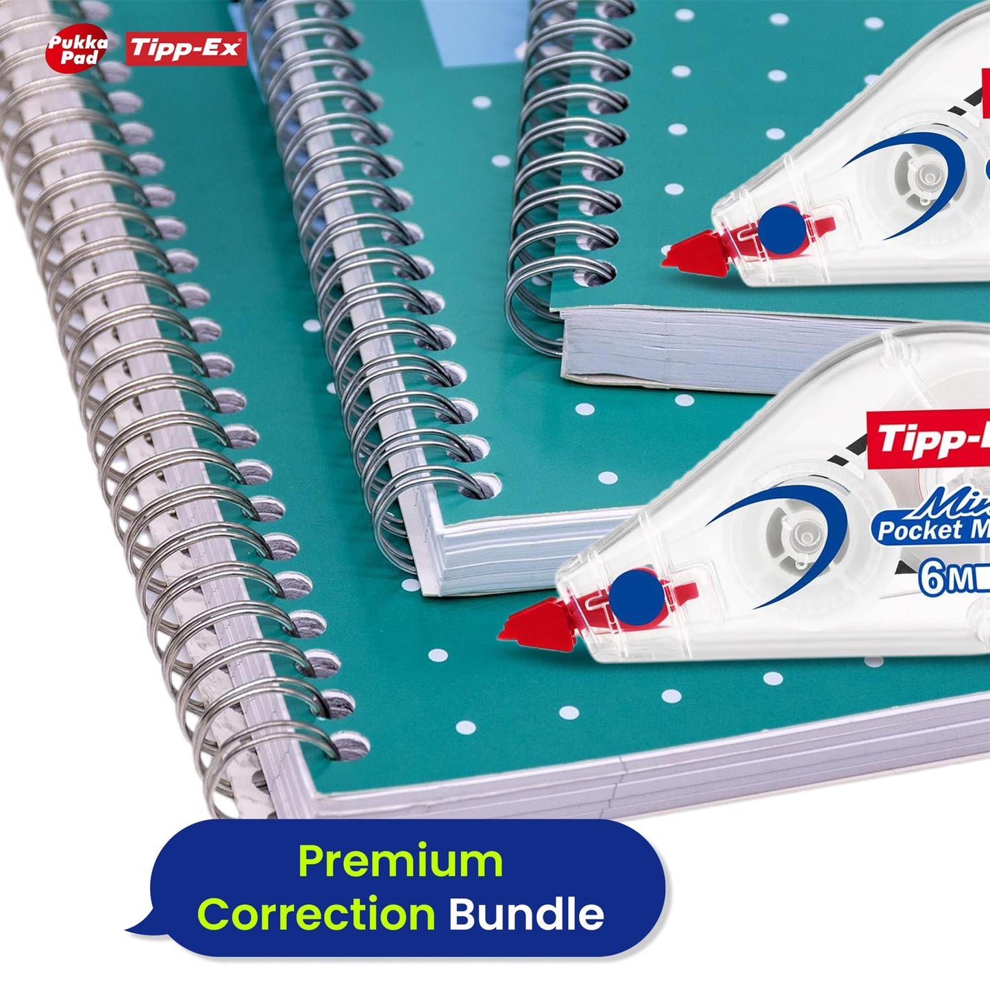 Pukka Pad 3x A4 Jotta Notebook & 3x Tipp-Ex Mini Mouse Correction Tape Ideal for School and Office Use