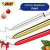 Bic 4 Colour Shine - Christmas Blister 1 Gold, 1 Silver, and 1 Red Pen